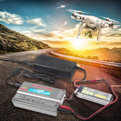 Haisito Lipo Charger, 80W 6A Balance Charger for LiPo Li-ion LiFe NiCd NiMh Pb, Multi-functional Intelligent Charger, RC Hobby Battery Balance Charger LED W/AC Power Adapter