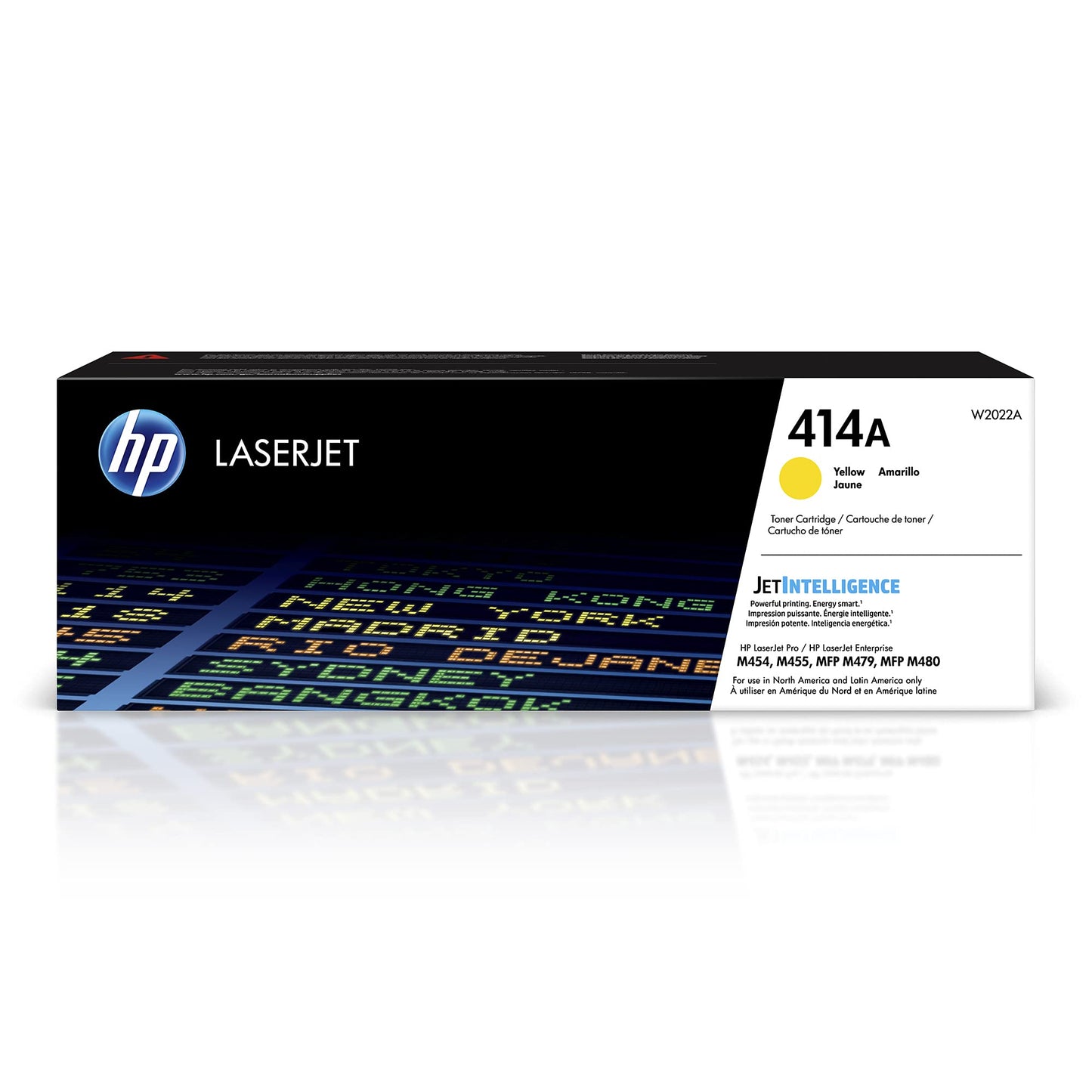 HP 414A Yellow Toner Cartridge | Works with HP Color LaserJet Enterprise M455dn, MFP M480f; HP Color LaserJet Pro M454 Series, MFP M479 Series | W2022A