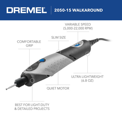 Dremel 2050-15 Stylo+ Versatile Craft Rotary Tool, Wood Carving Detail Tool, Perfect for Pumpkin Carving, Glass Etching, Leather Burnishing, Jewelry Making, and Polishing