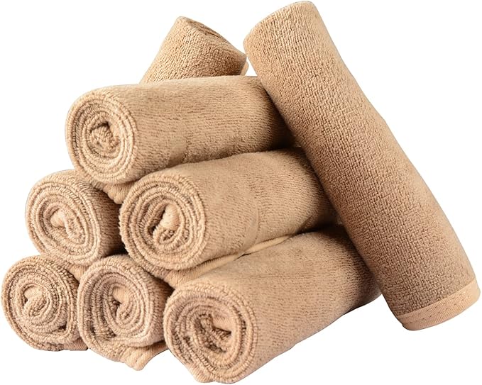 Microfiber Facial Cloths, 8 Pack, Super Absorbent, Quick Drying Fast,