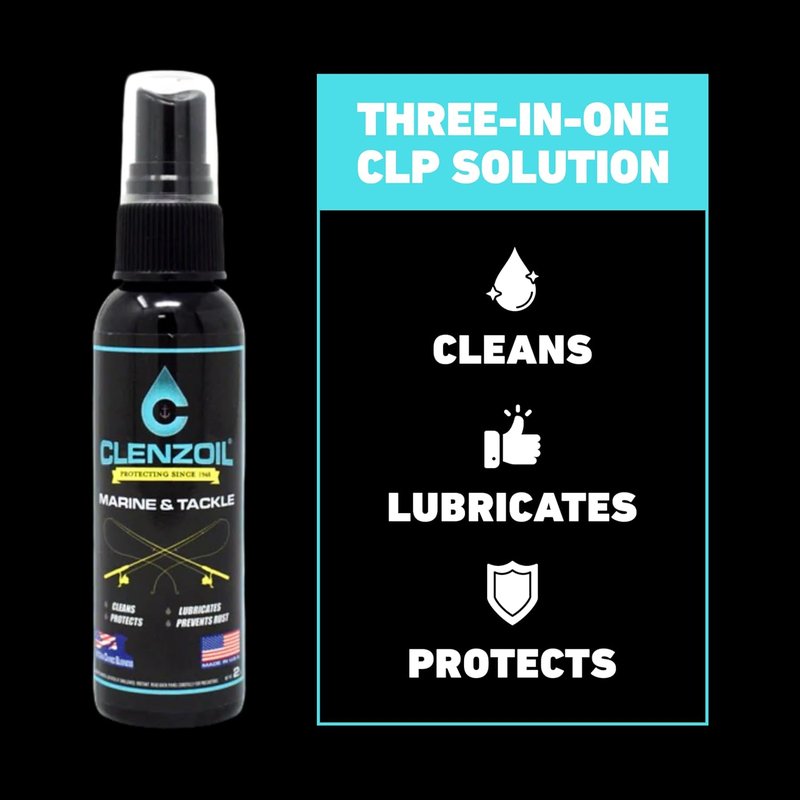 Clenzoil Marine & Tackle Fishing Gear Oil Lubricant - 2 oz Pump Sprayer for Reels, Motors & Downriggers