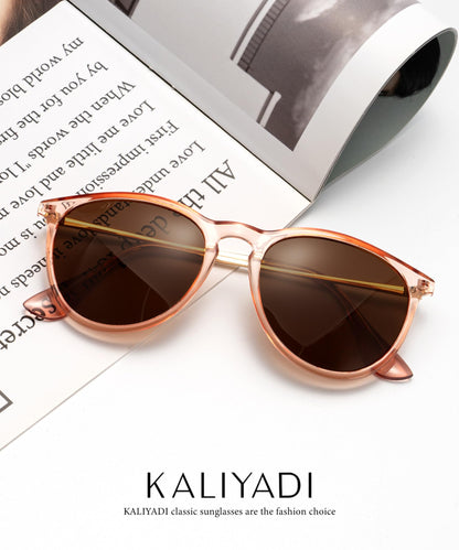 KALIYADI Sunglasses Womens Polarized Womens-Sunglasses: Trendy Sun Glasses with UV400 Retro Style for Party Beach Shopping