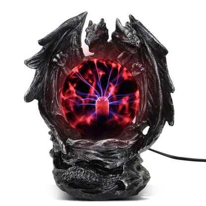 ANQIA Plasma Ball Lamp Touch Sensitive,Party Magical Electrostatic Red Color Crystal Ball for Halloween (Evil Dragon)