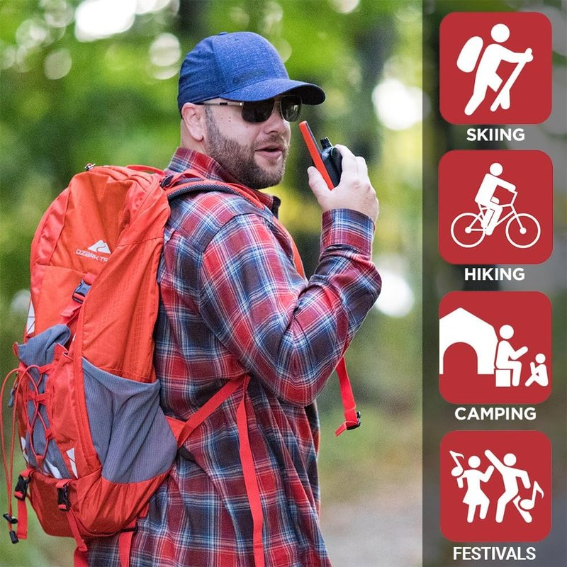 Motorola T210 Two-Way Radio - Black & Red | Durable Communication Device, 2-Pack