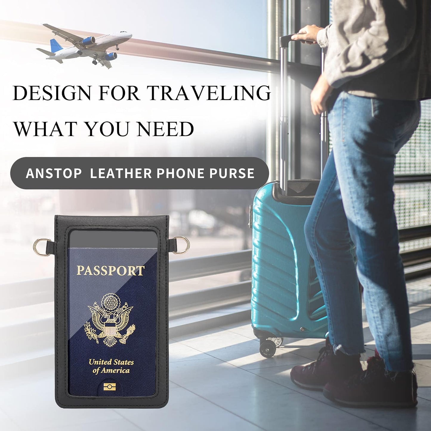 AnsTOP Small Crossbody Bag for Women - Phone Purse Crossbody Cell Phone Purse for Women with 2 Strap