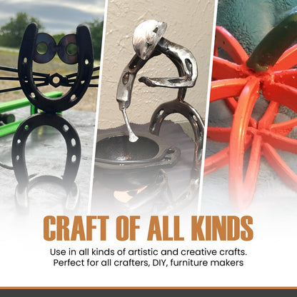 Carvers Olde Iron 3.5" Cast Iron Metal Horseshoe Set - Easy to Weld (20 Pieces)