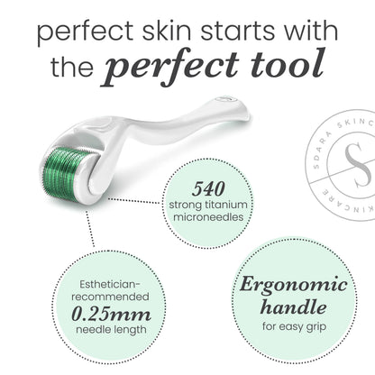 Derma Roller Microneedling Roller for Face - Includes Free Storage Case (Pack of 1) Unisex