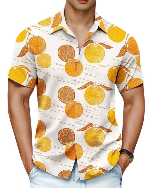 Mens Hawaiian Shirt Short Sleeve Button Down Shirts Tropical Floral Summer Beach Shirts