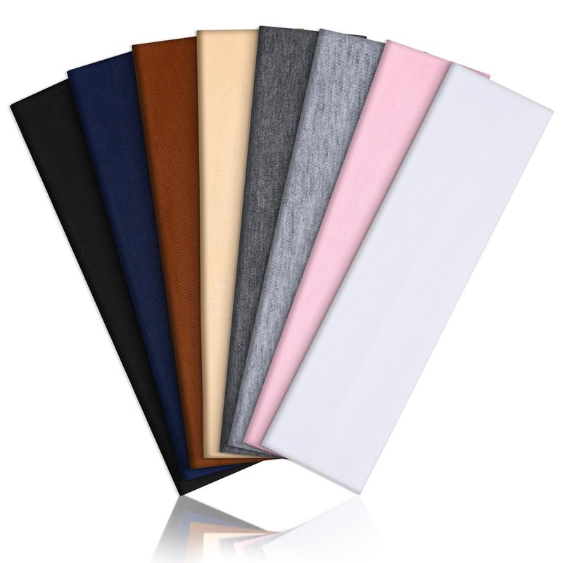 8 Pack Headbands for Women, Elastic Soft Hair Bands Non Slip Women's Fashion Headbands for Daily Workout Yoga Running (Multicolor)