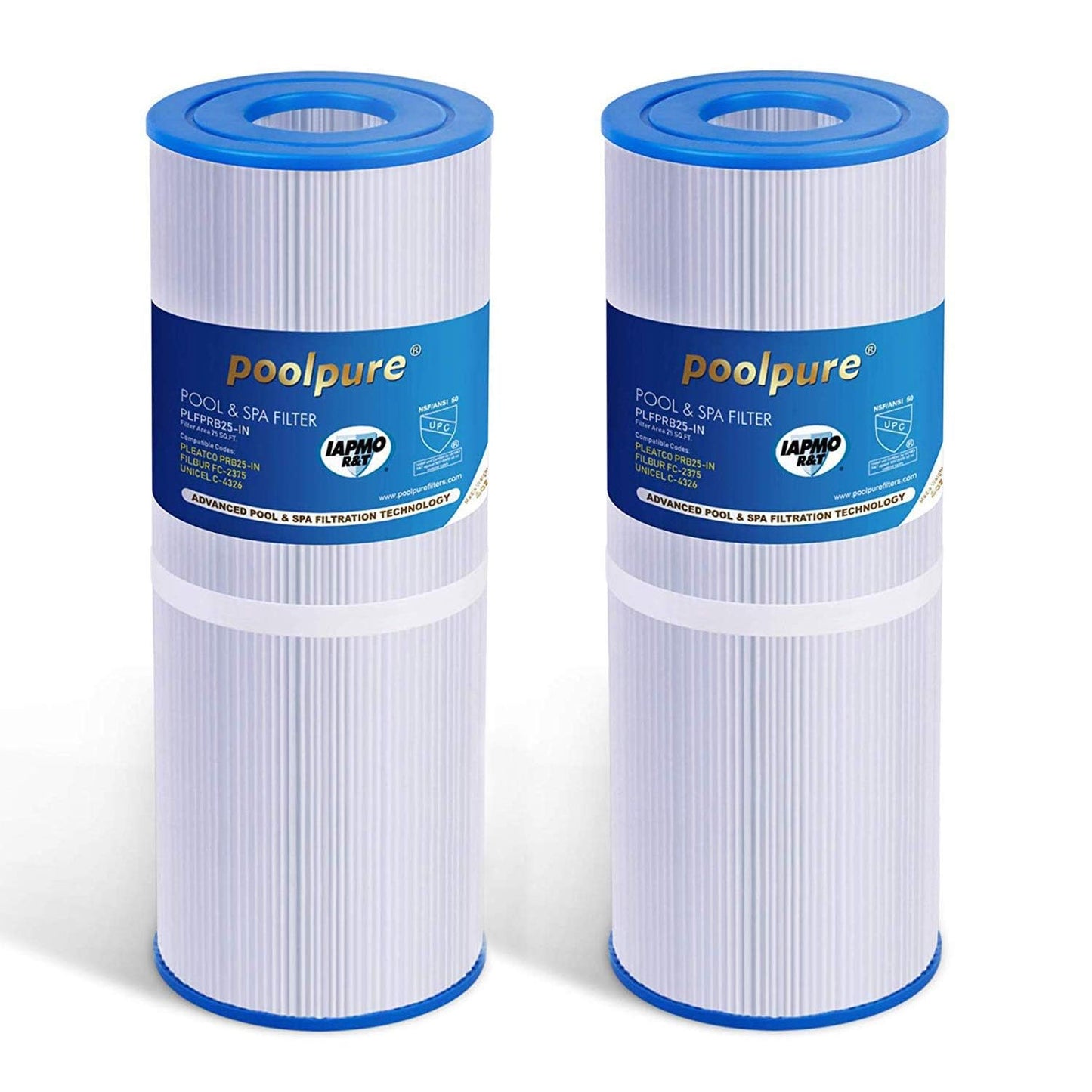 POOLPURE Spa Filters for Hot Tub replacement for Unicel C-4326, Filbur FC-2375, Pleatco PRB251N (invoice available)