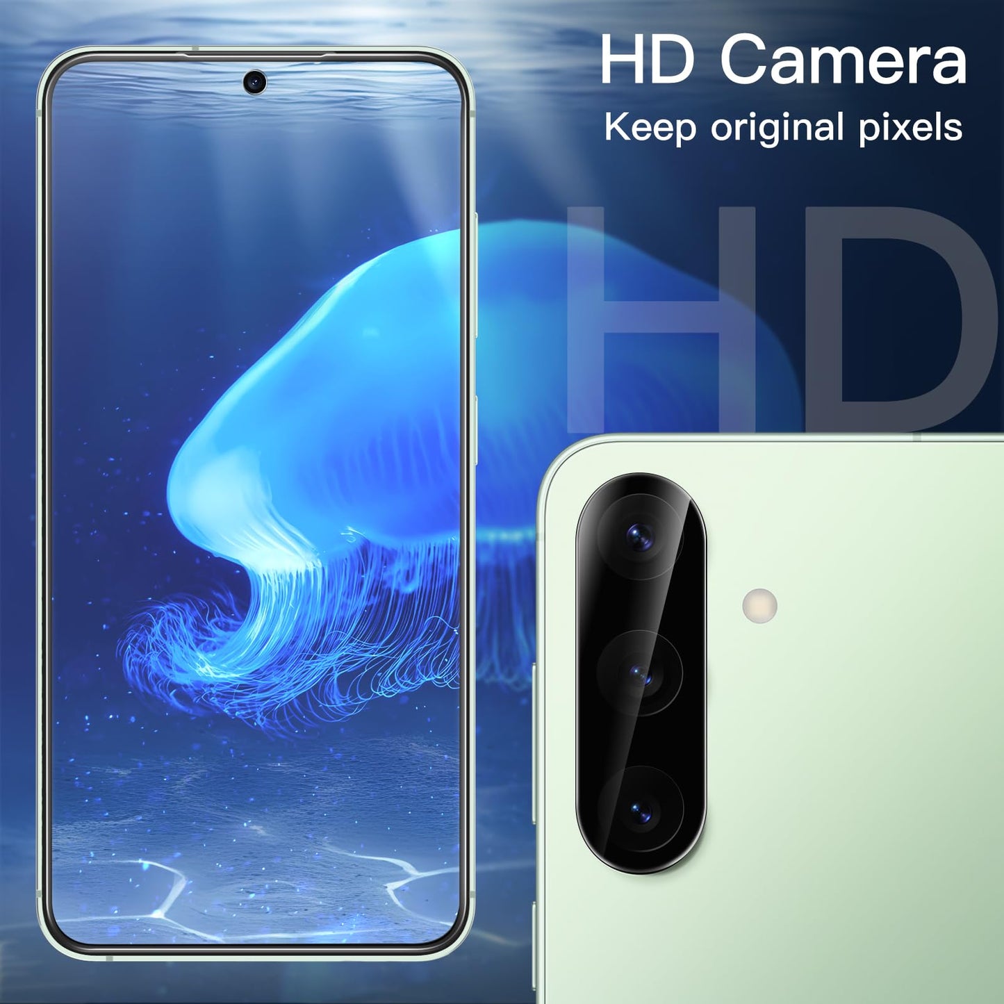 JETech Privacy Screen Protector for Samsung Galaxy S23 5G 6.1-Inch with Camera Lens Protector, Anti-Spy Tempered Glass Film, Fingerprint ID Compatible, 2-Pack Each