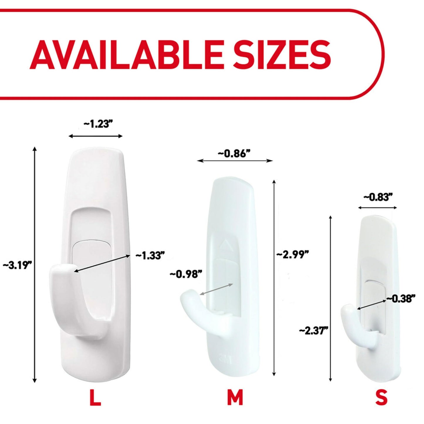 Command 5 lb Large Utility Hooks, 7 Wall Hooks and 12 Command Strips, Damage-Free Hanging with Adhesive Strips, No Tools for Hanging Christmas Decorations