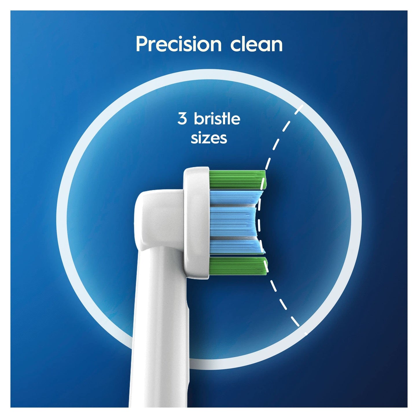 Oral-B Pro Battery Toothbrush, Precision Clean Toothbrush Head, Plaque Remover for Teeth, 2 Batteries Included, White