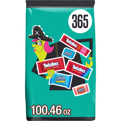 JOLLY RANCHER and TWIZZLERS Assorted Fruit Flavored, Halloween Candy Bulk Bag, 100.46 oz (365 Pieces)