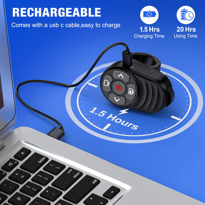 Dinofire USB Type C Wireless Presenter Remote Presentation Laser Pointer Finger Ring PowerPoint Clicker-Slide Advancer for Mac Laptop Class Office