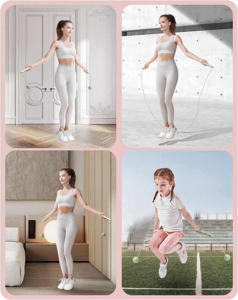 YOTTOY Cordless Jump Rope for Adults | Weighted Design with LCD Display - Perfect for Women