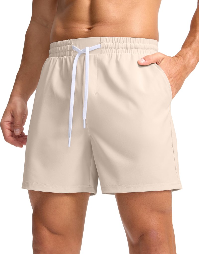 Soothfeel Men's Athletic Running Shorts with Zipper Pocket 5/7 Inch Quick Dry Tennis Shorts Gym Workout Shorts for Men