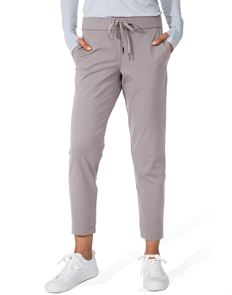 G Gradual Women's Pants with Deep Pockets 7/8 Stretch Sweatpants for Women Athletic, Golf, Lounge, Work (Dusty Grey, XX-Large)