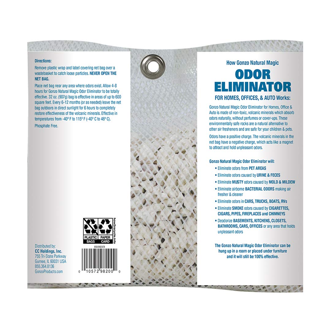 Gonzo Odor Eliminating Rocks for Homes - 2 Pack