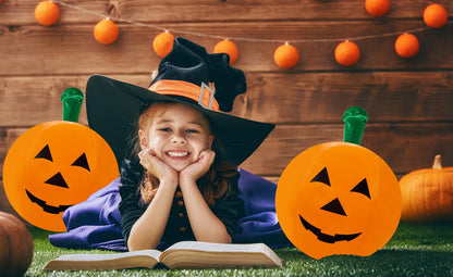 The Dreidel Company Halloween Pumpkin Inflatable Decorations, 16" Tall, Halloween Pumpkin Toy (3-Pack)