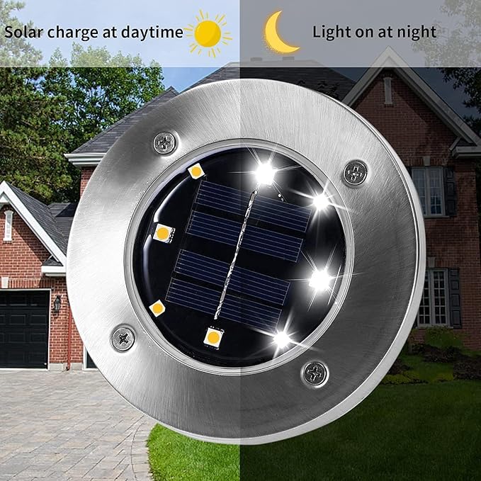 INCX Solar Lights Outdoor Waterproof, 16 Pack Solar Light for Outside, Garden Lights Landscape Lighting for Patio Pathway Lawn Yard Deck Driveway Walkway, Cold White