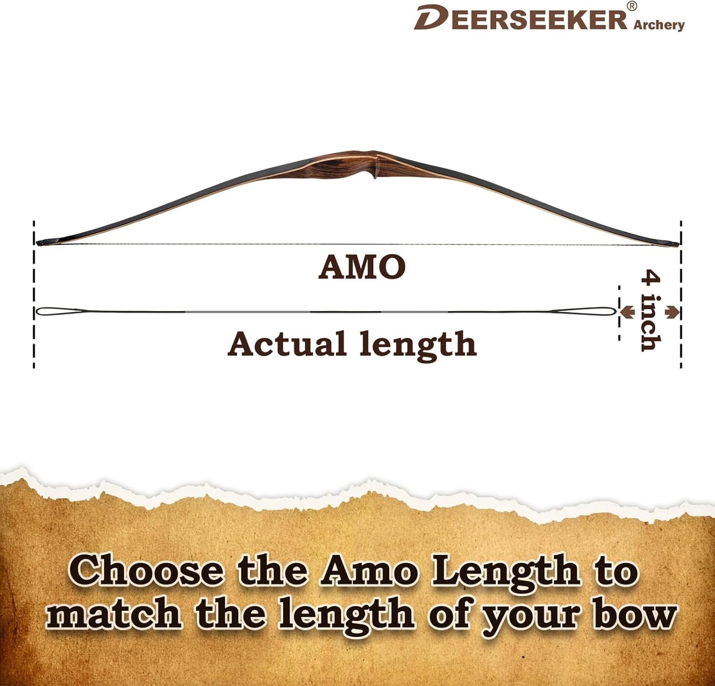 Deerseeker Flemish D97 Bow String Handmade Twist Bowstring 16 Strands 54-70in Fast Flight for Traditional Longbow Recurve Bow Replacement Archery Accessories (Red+Black, AMO 68"(Actual Length 64"))