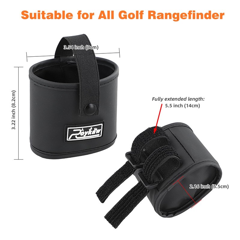 Roykaw Golf Range Finder Pouch Holder, No Nailed Required Range Finder Mount for All Major Rangefinder, Golf Carts & Push Carts, Ideal for Small Items