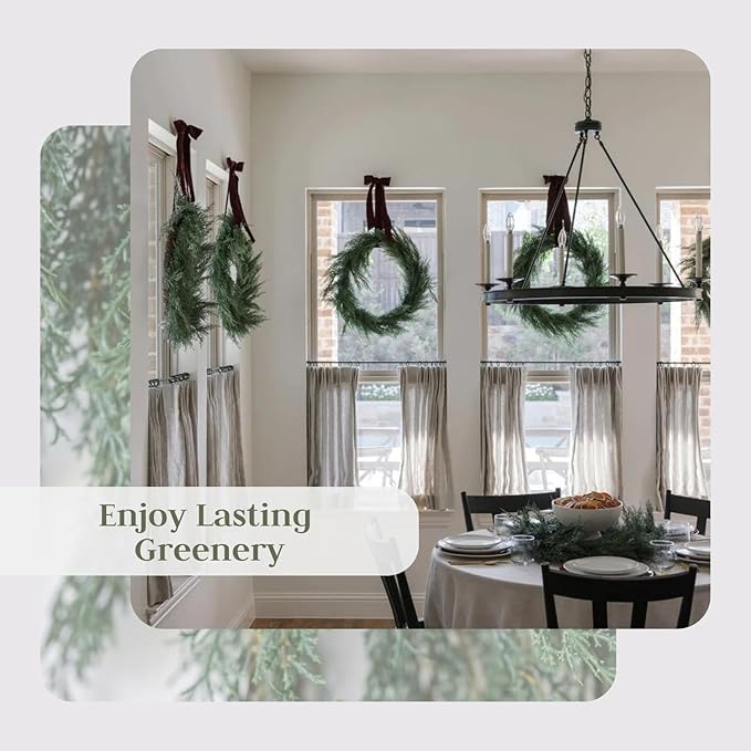 CG Hunter Holiday Collection Cedar Wreath, Premium Artificial Indoor and Outdoor Large 30" Cedar Christmas Wreath, Christmas Decorations and Holiday Greenery
