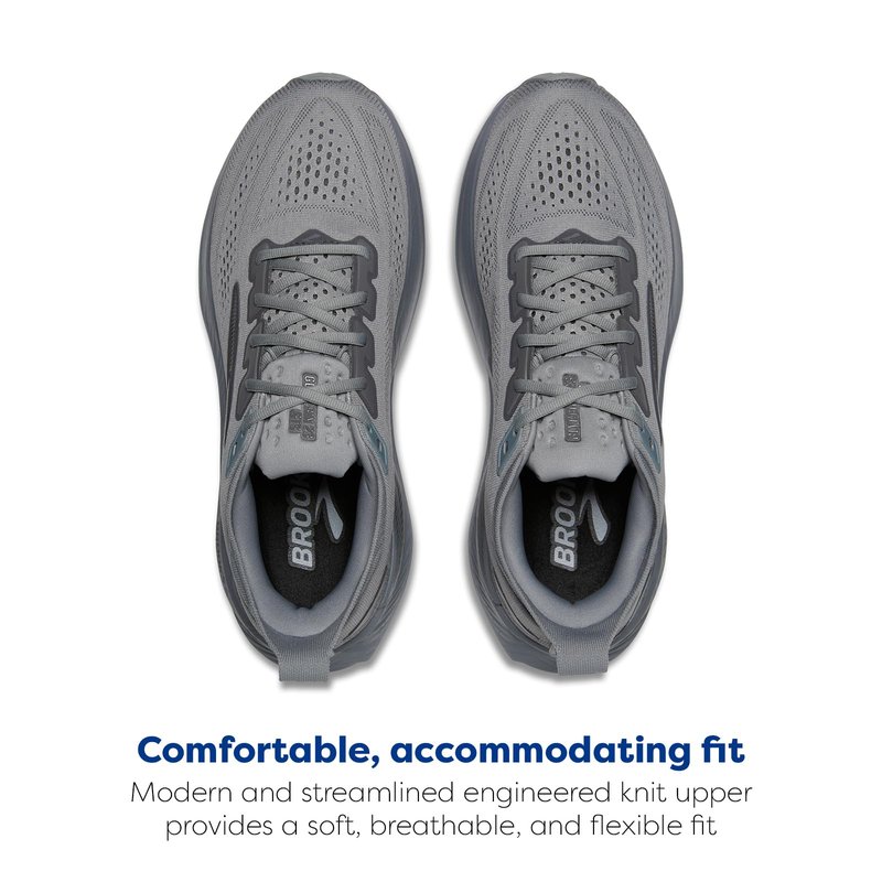 Brooks Men’s Glycerin GTS 23 Supportive Running Shoe - Grey/Blackened Pearl/Black - 10.5 Medium