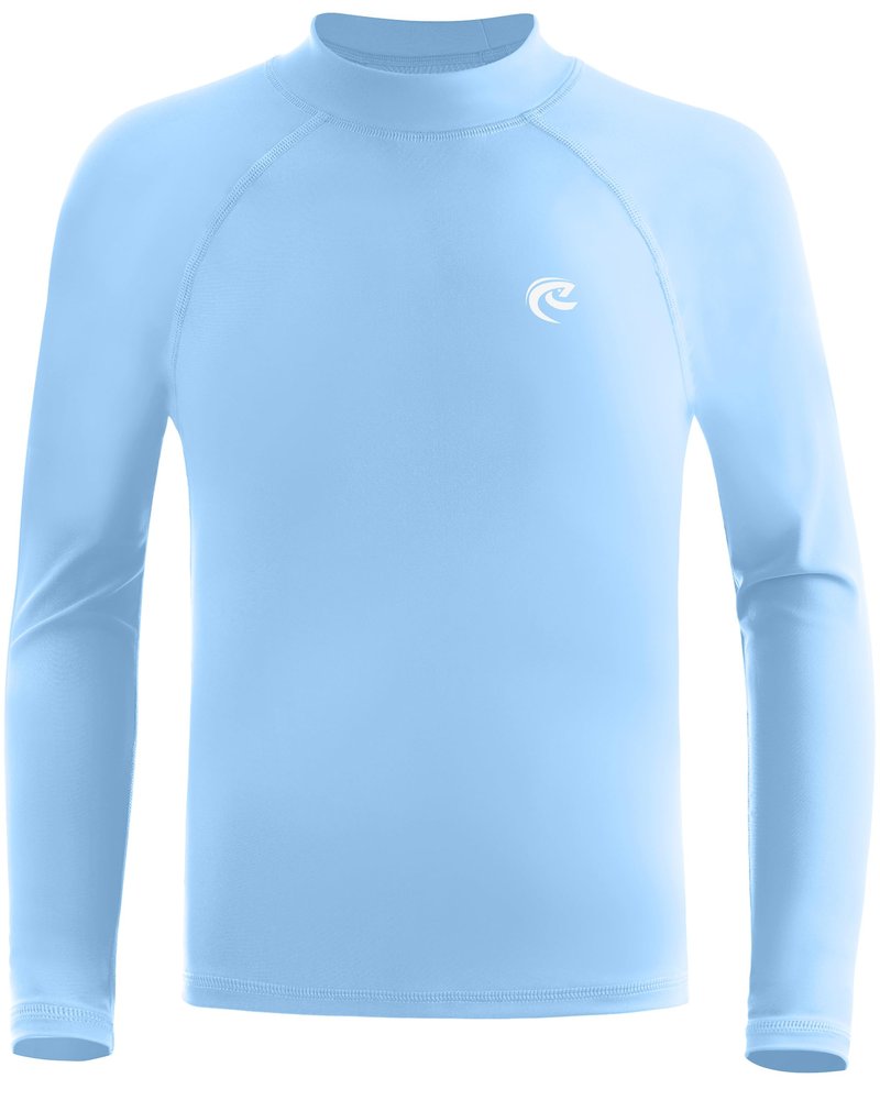 DRONIRING Boys' Long Sleeve Rash Guard, UPF 50+ Swim Shirt Toddler Kids, Quick Dry SPF UV Sun Protection Water Shirts for Beach Surf Swimming