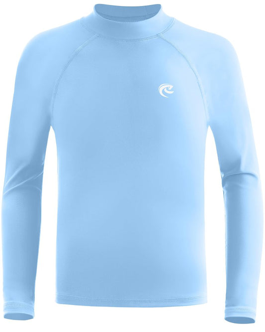 DRONIRING Boys' Long Sleeve Rash Guard, UPF 50+ Swim Shirt Toddler Kids, Quick Dry SPF UV Sun Protection Water Shirts for Beach Surf Swimming