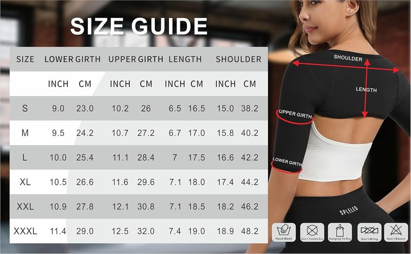 Women's Sauna Arm Slimming Sleeves - Sweat Compression Shaper Bands for Posture Support | Daily Workout Gear