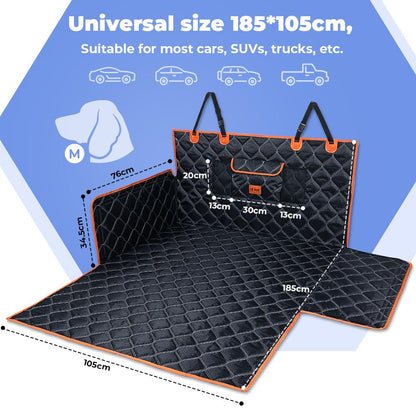 KYG Car Boot Protector, Waterproof, Nonslip, Boot Liner for Dogs, Heavy-Duty Dog Car Seat Cover with Bumper Protection, Scratch-Proof & Durable Boot Liner Fits Cars, Hatchback SUVs 185x105cm (73"x41")