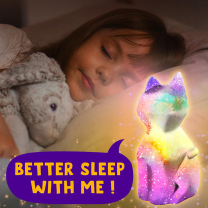 Goodyking Paint Your Own Cat Lamp Kit, DIY Cat Crafts Night Light, Painting Kit Arts & Crafts for Kids Ages 8-12, Art Supplies Birthday Party Holiday Gift for Teens Girls Boys Age 3 4 5 6 7 8