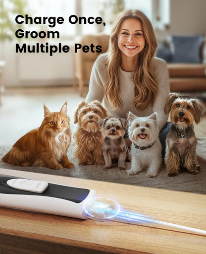 oneisall Dog Paw Trimmer with LED Light, Low Noise Dog Clippers Grooming Kit,20 mm Widen Blade, Cordless Pet Clippers Shaver for Dogs Cats Paws, Eyes, Ears, Face