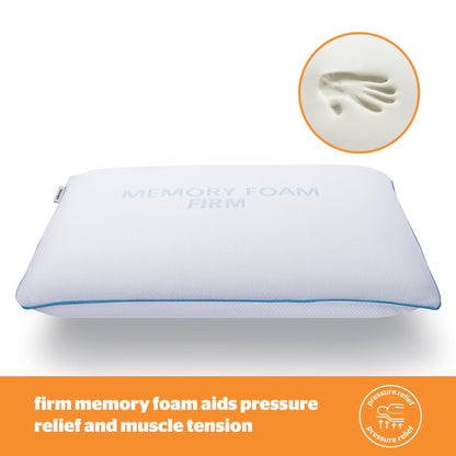 Silentnight Memory Foam Pillow – Orthopedic Pillow for Shoulder and Neck Pain Relief and Support – Hotel Quality Memory Foam Bed Pillow Machine Washable Cover for Back Stomach and Side Sleepers – Firm