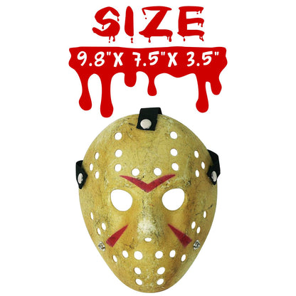 CASA CLAUSI Mask Cosplay Halloween Costume Mask Prop Horror Hockey Yellow