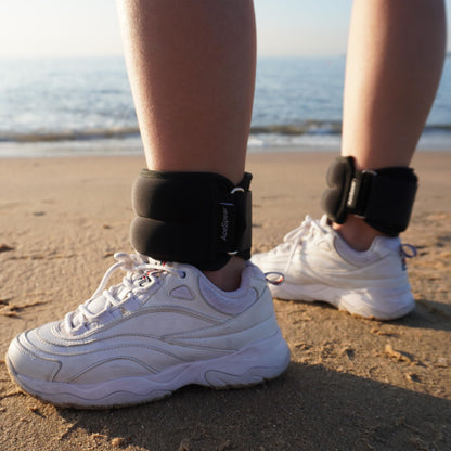 AceSpear Ankle Weights Sets for Men Women Kids 1lb 2lb 3lb 4lb 5lb Leg Weights Arm Wrist Weights Gym for Foot Exercise Training Workout Walking Jogging Yoga (Black, 1 lb x 2)