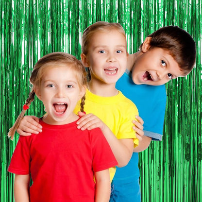 2 Pack Pink Backdrop Party Decorations Tinsel Curtain Party Backdrop Foil Fringe Birthday Decorations Photo Booth Streamer Backdrop Pink Theme Bachelorette Graduation Decor