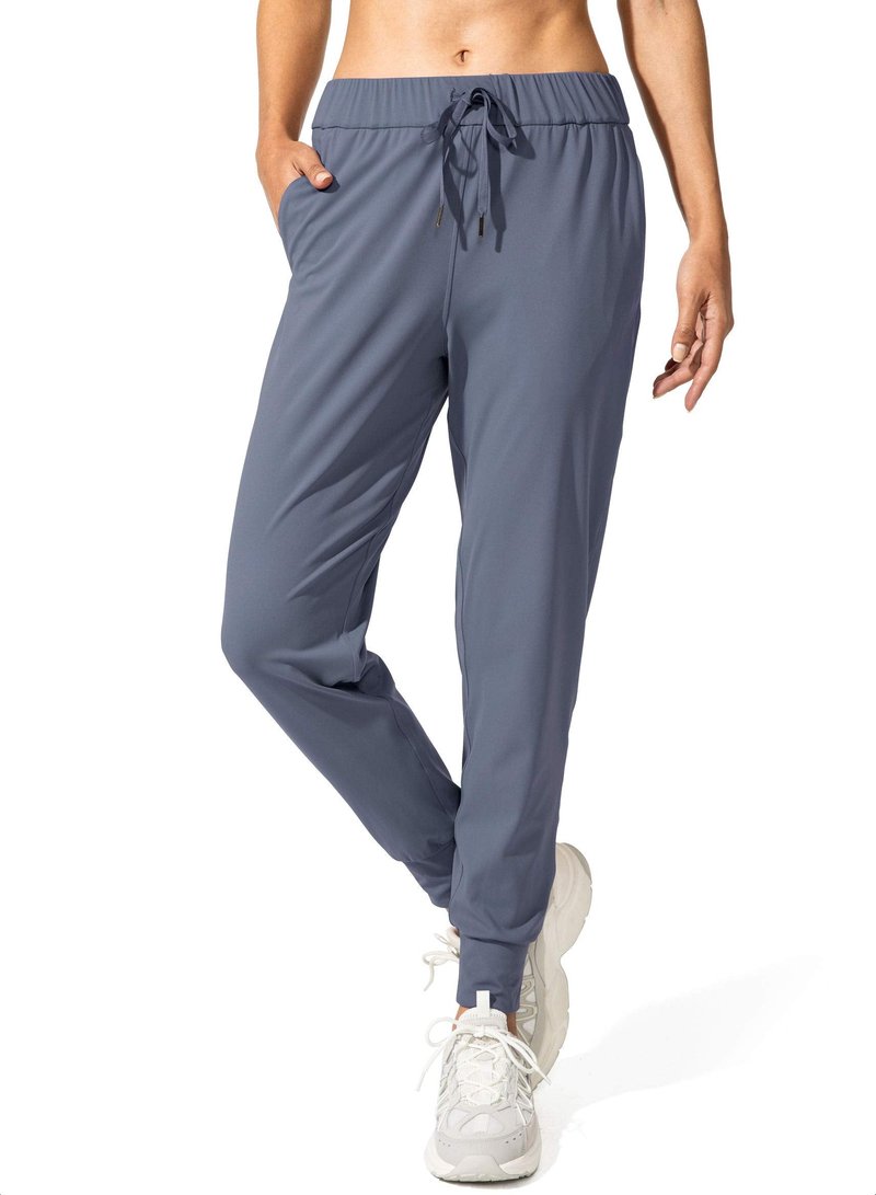 SANTINY Women's Joggers Pants Pockets Drawstring Running Sweatpants for Women Lounge Workout Jogging(Dusty Blue_XXL)