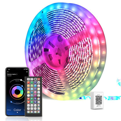 Mexllex LED Strip Lights 30m, Ultra-Long LED Lights Strip Music Sync, App Control with Remote, LED RGB Tape Lights LED Lights for Bedroom Party