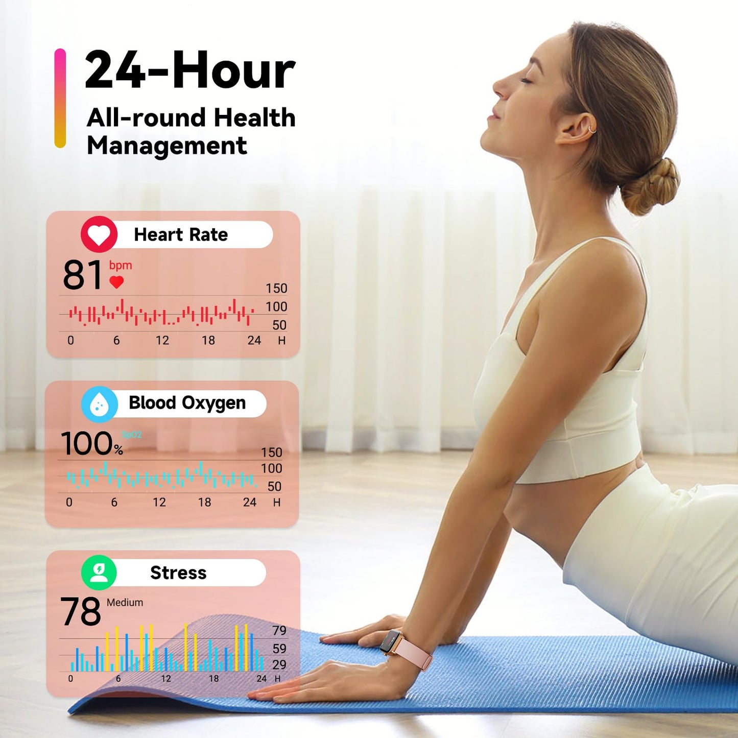 ENOMIR Smart Watch for Men Women, Alexa Built-in Fitness Tracker with Call Function & 2025 Upgraded 1.8" HD Anti-Fall Screen, IP68 Waterproof Heart Rate/Sleep/SpO2 Monitor, iOS Android Compatible