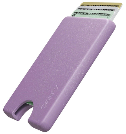 Casely MagWallet | Starfish Wishes | Coral Pink Shimmer | Slim Wallet Card Holder | Compatible with MagSafe | Soft-Touch Hard Silicone | Holds Up to 3 Cards
