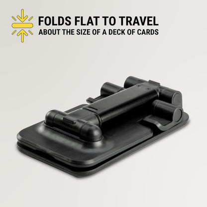 Scosche SUFMPS-SP Universal Cell Phone Stand and Holder with Non-Slip Cradle, Foldable, Adjustable Non-Magnetic Mount for Home Office Desk or Travel Compatible with iPhone, Tablet and All Devices
