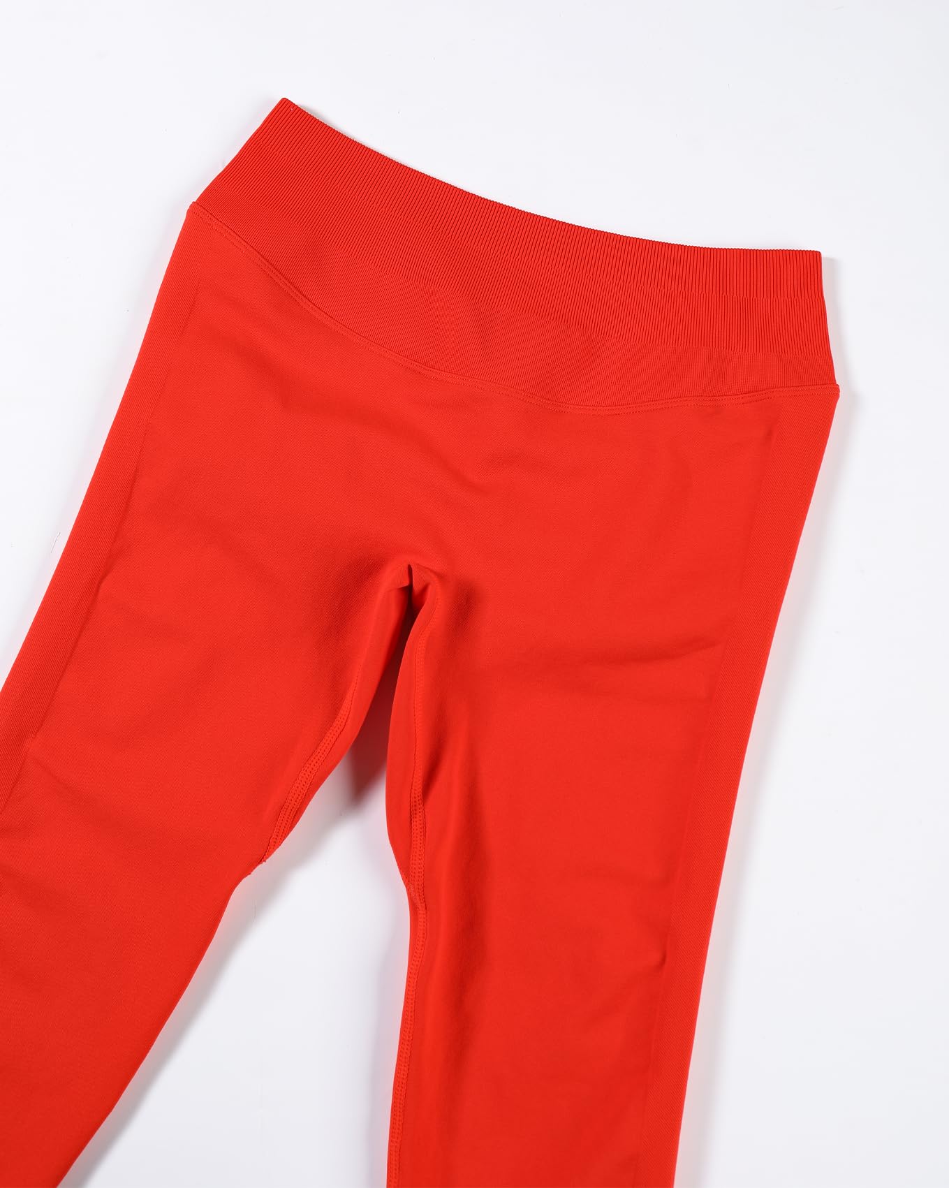 AUROLA Influence Workout Leggings for Women, Seamless Compression Tummy Control Leggings Mid Rise Yoga Pants,Halloween Orange,S