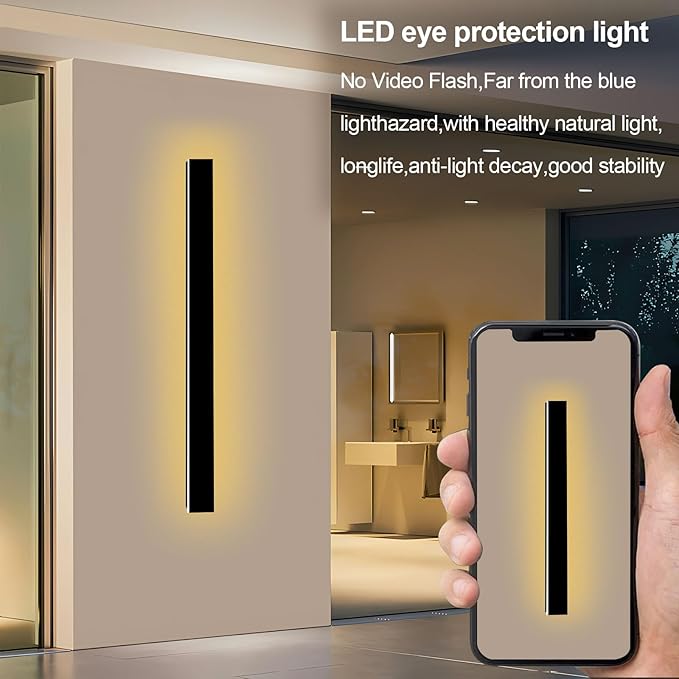 59 Inch Outdoor Wall Lights Long Outdoor Wall Sconce LED Linear Wall Light 3000K Modern Wall Mount Exterior Light Fixtures for House Garage Porch