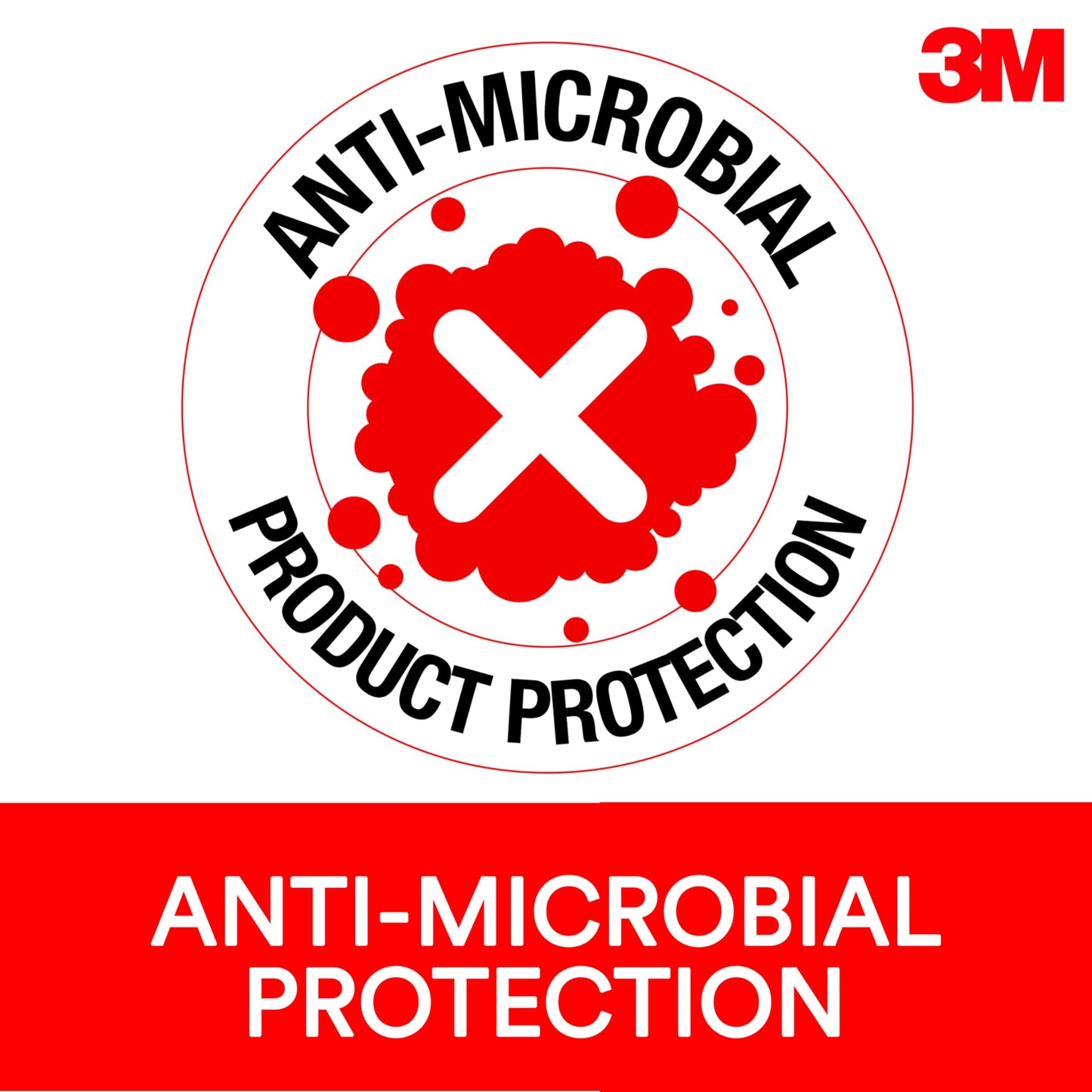 3M Gel Wrist Rest, Black Leatherette, 18 Inch Length, Antimicrobial Product Protection (WR309LE)