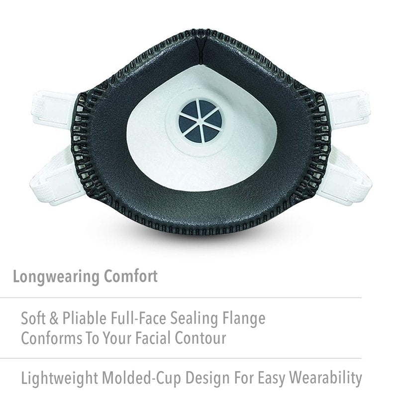 Honeywell Safety Products SAF-T-Fit Plus Disposable Lead Paint Removal P100 Respirator Mask with Exhalation Valve, 1-Pack (RWS-54020)