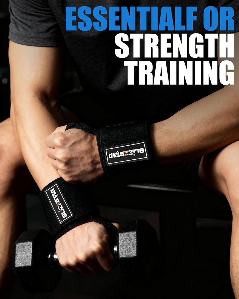 Wrist Wraps for Weight Lifting | 2-Pack Gym Support Straps - 55cm Enhanced Bandages for Bodybuilding Training
