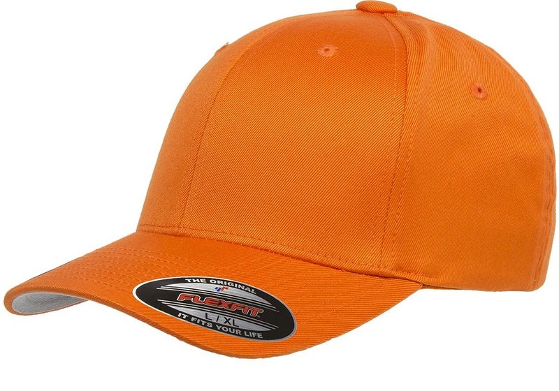 Flexfit Men's Athletic Baseball Fitted Cap Orange XL-XXL-strctured fit